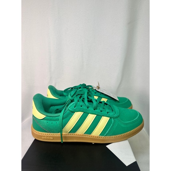 Adidas Breaknet Sleek Green Yellow Gum Retro Sneakers JS5035 Womens 6 - Picture 5 of 8